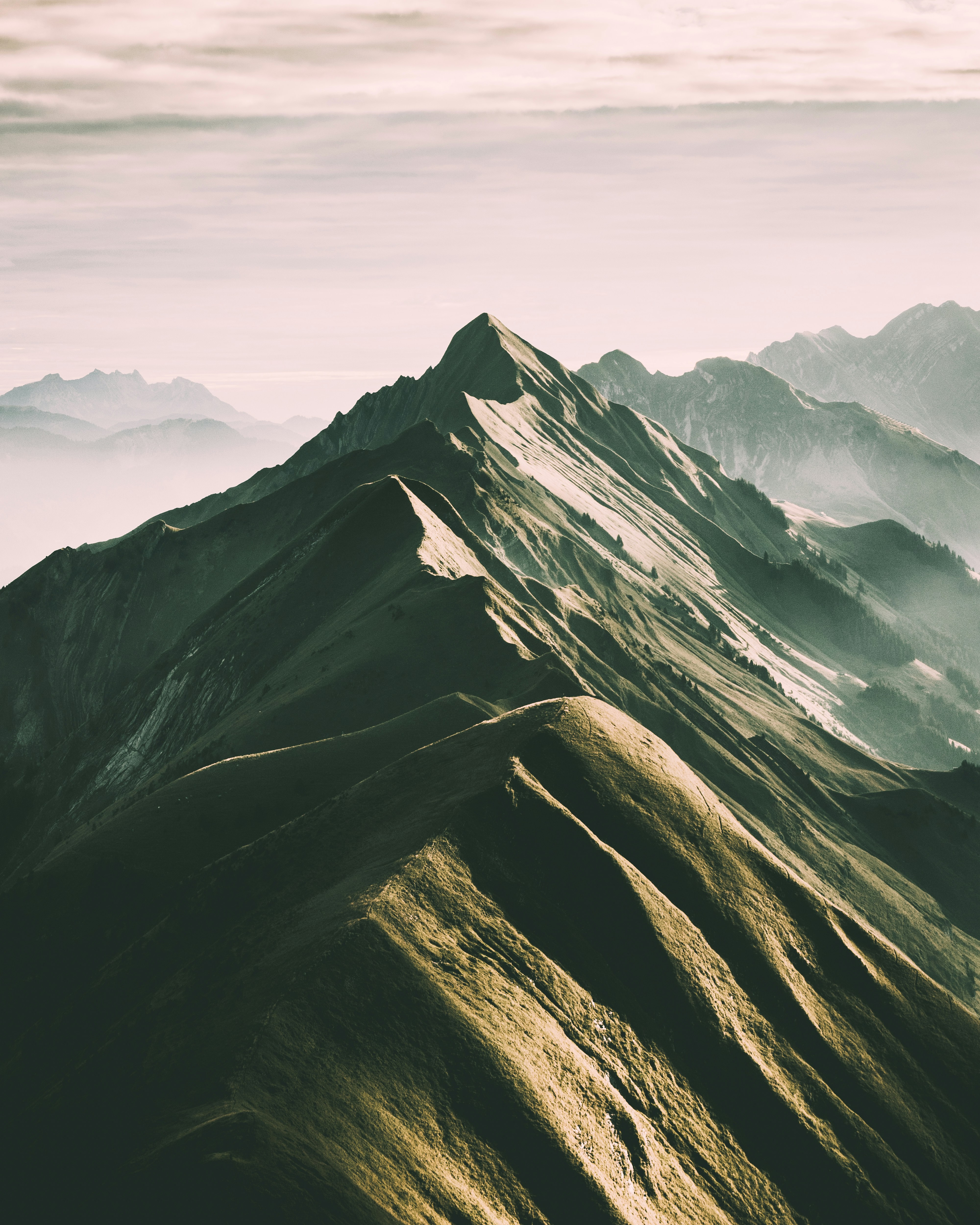 Mountain landscape with hiking trail